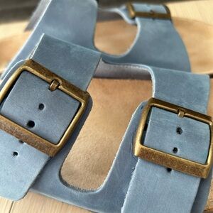 Sandgrens suede Swedish sandals